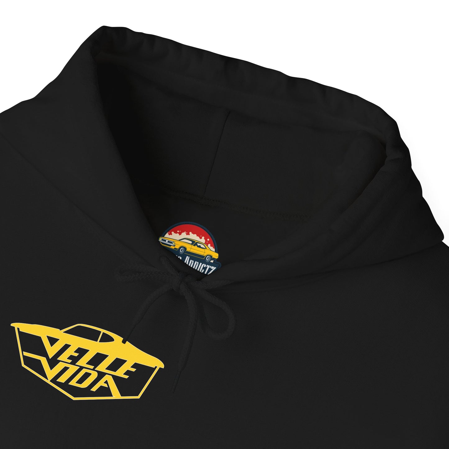 Unisex Heavy Blend™ Hooded Yellow Velle Vida Logo Sweatshirt