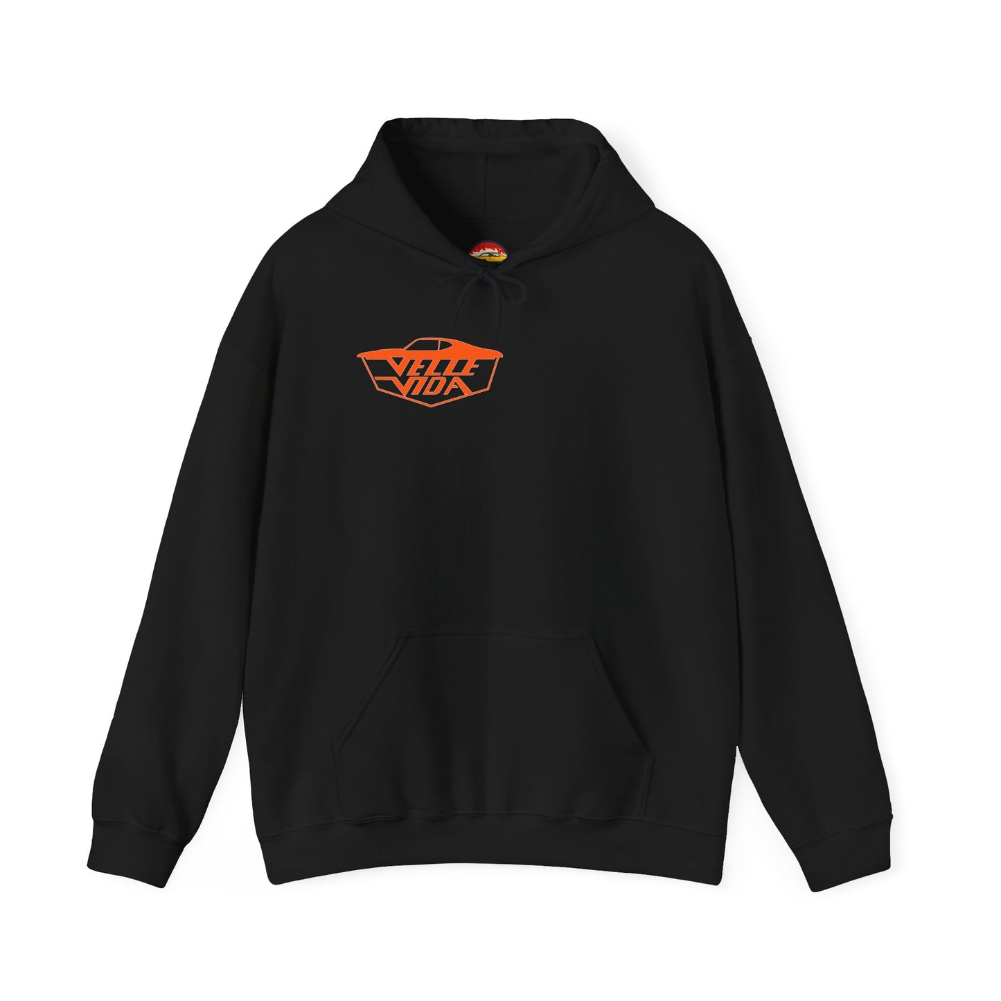 Unisex Heavy Blend™ Hooded Orange Velle Vida Logo Sweatshirt