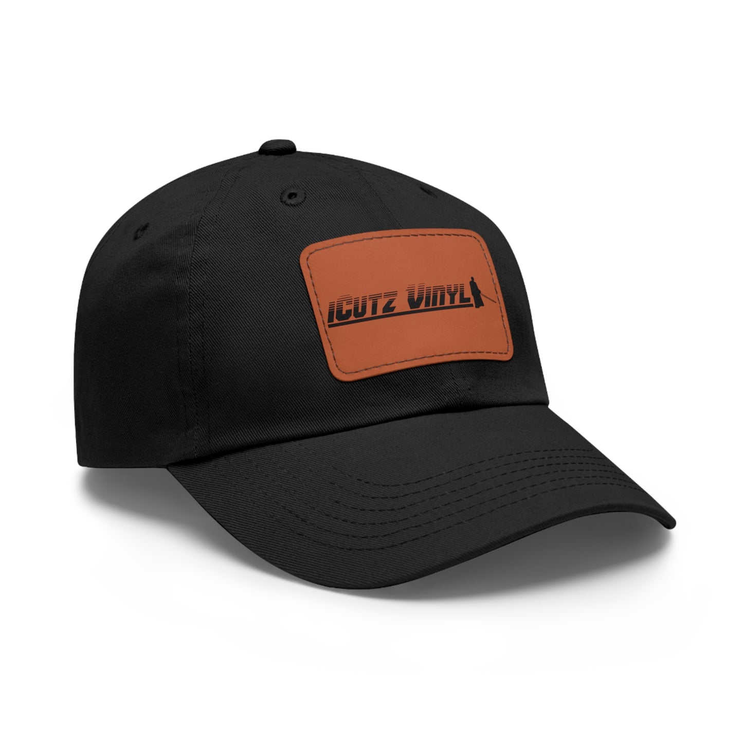 iCUTZ VINYL Dad Hat with Leather Patch (Rectangle)