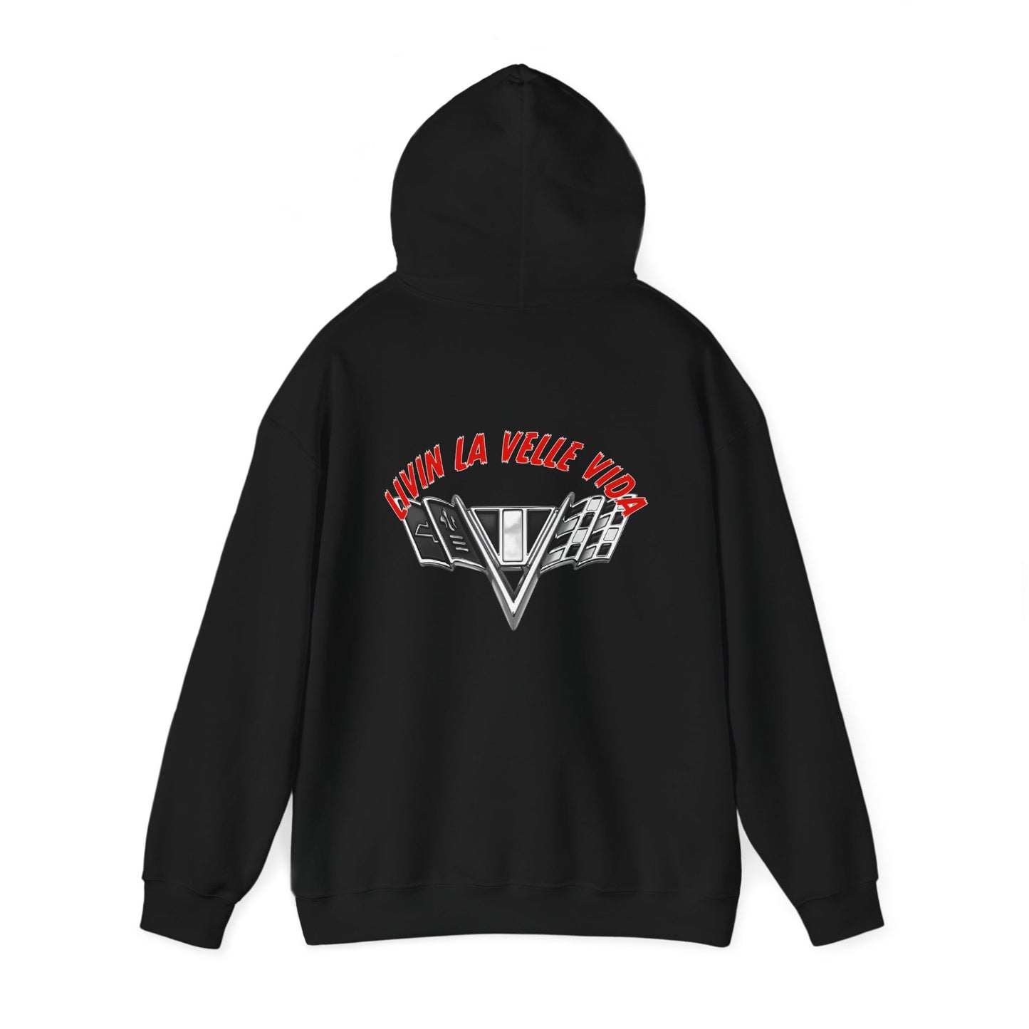 Unisex Heavy Blend™ Hooded Red Velle Vida Logo Sweatshirt
