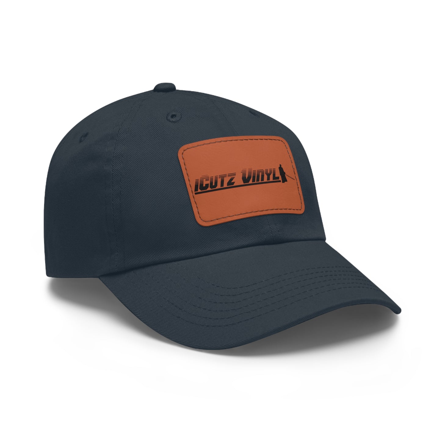 iCUTZ VINYL Dad Hat with Leather Patch (Rectangle)