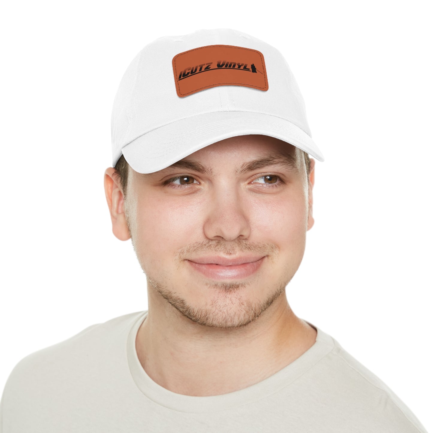 iCUTZ VINYL Dad Hat with Leather Patch (Rectangle)