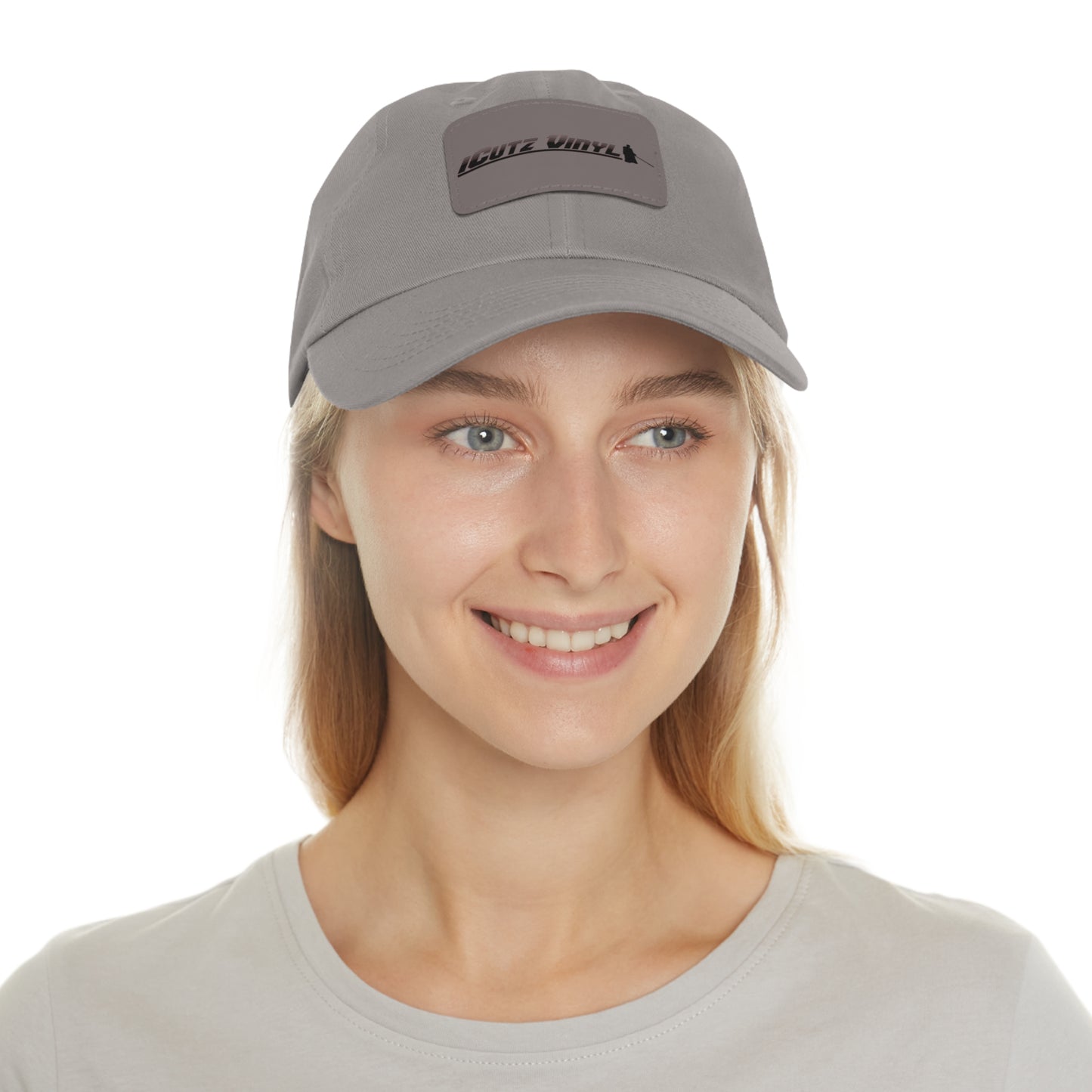 iCUTZ VINYL Dad Hat with Leather Patch (Rectangle)