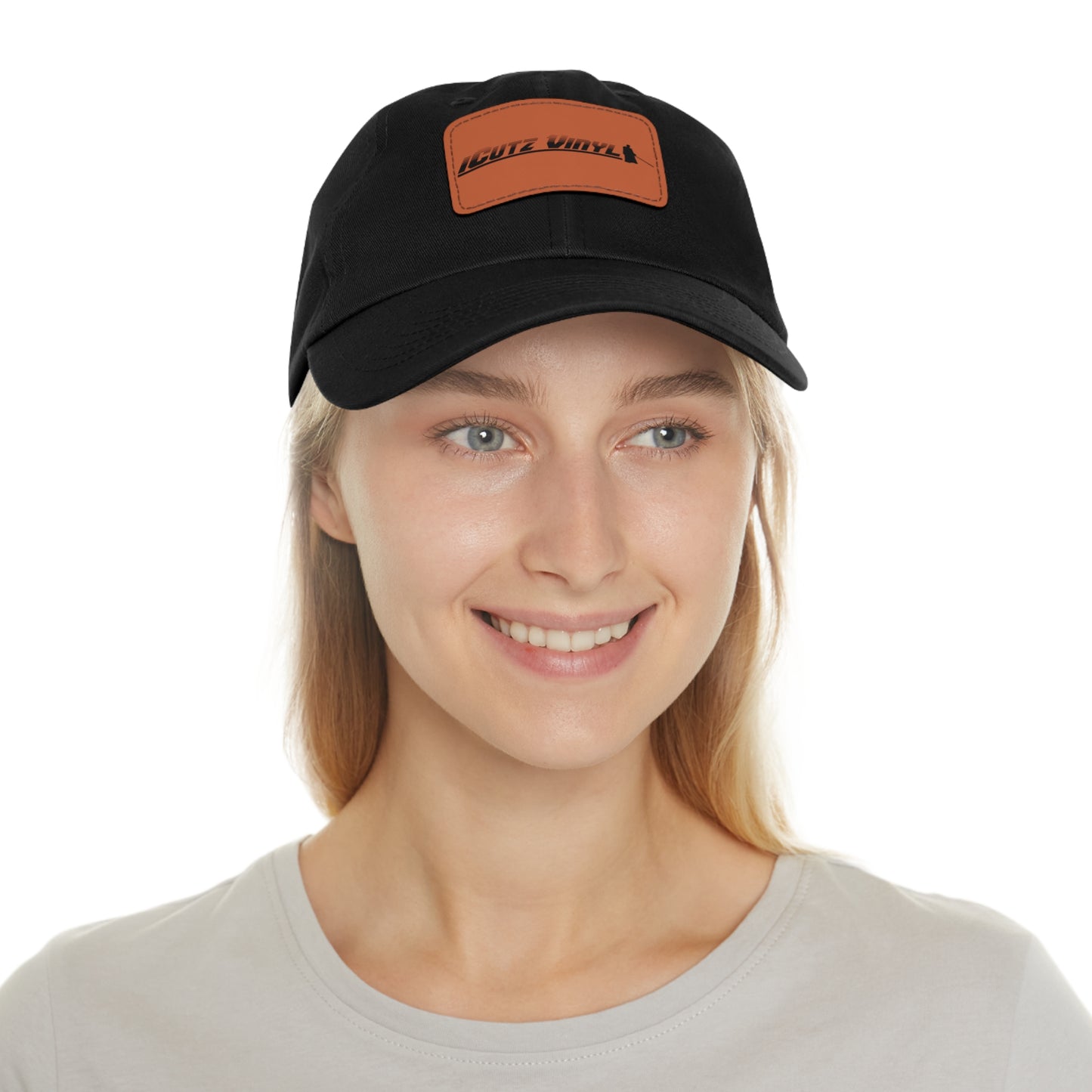 iCUTZ VINYL Dad Hat with Leather Patch (Rectangle)