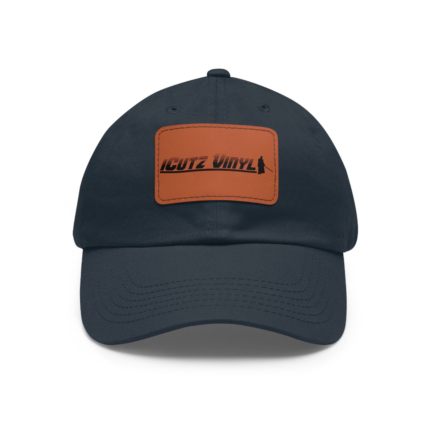 iCUTZ VINYL Dad Hat with Leather Patch (Rectangle)