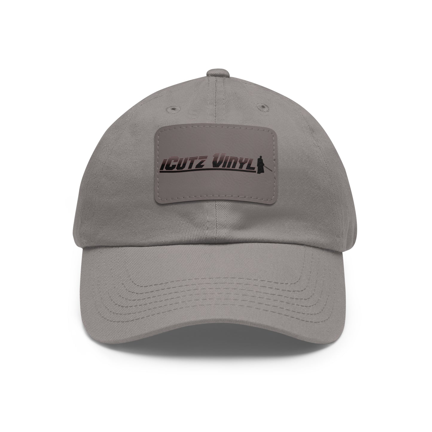 iCUTZ VINYL Dad Hat with Leather Patch (Rectangle)