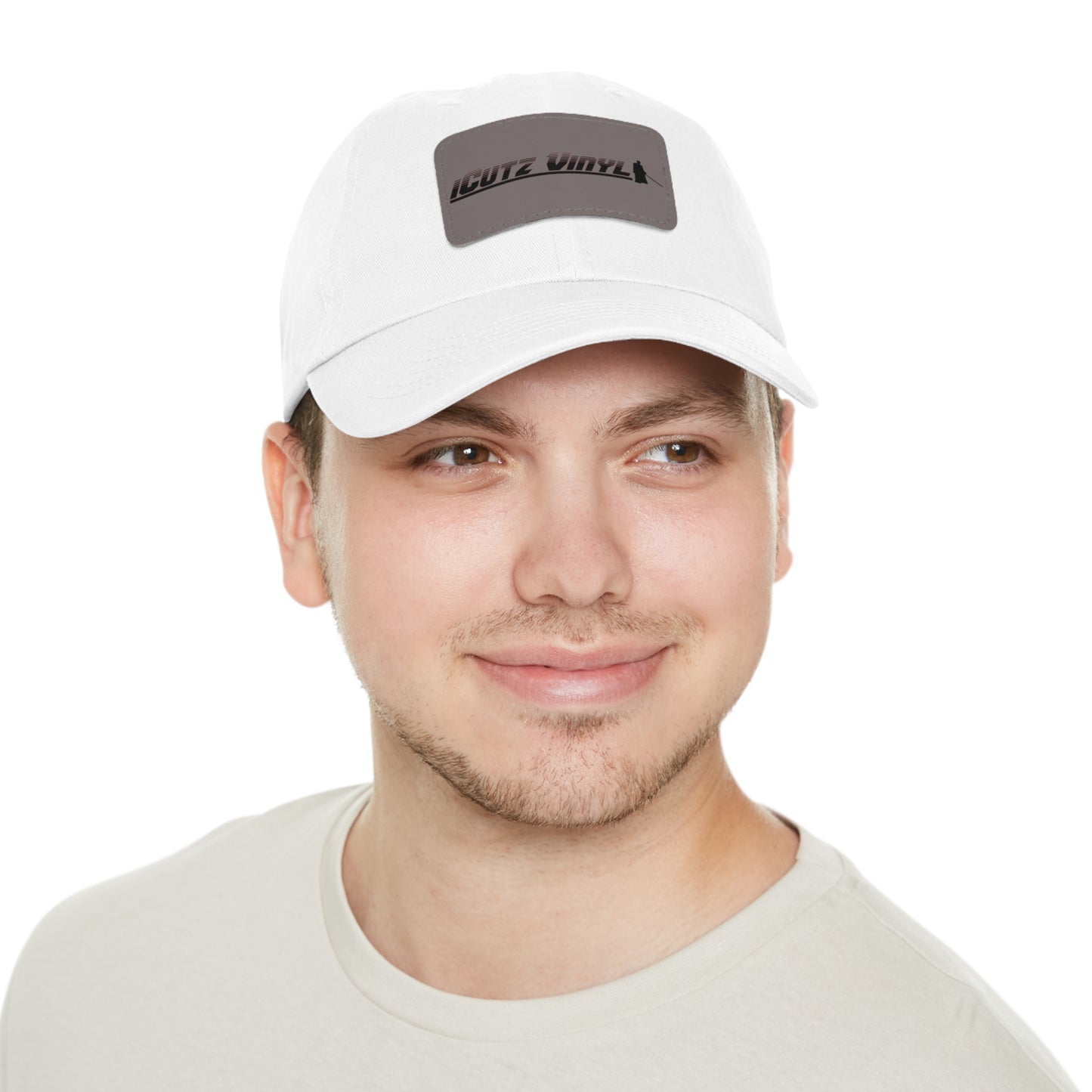 iCUTZ VINYL Dad Hat with Leather Patch (Rectangle)