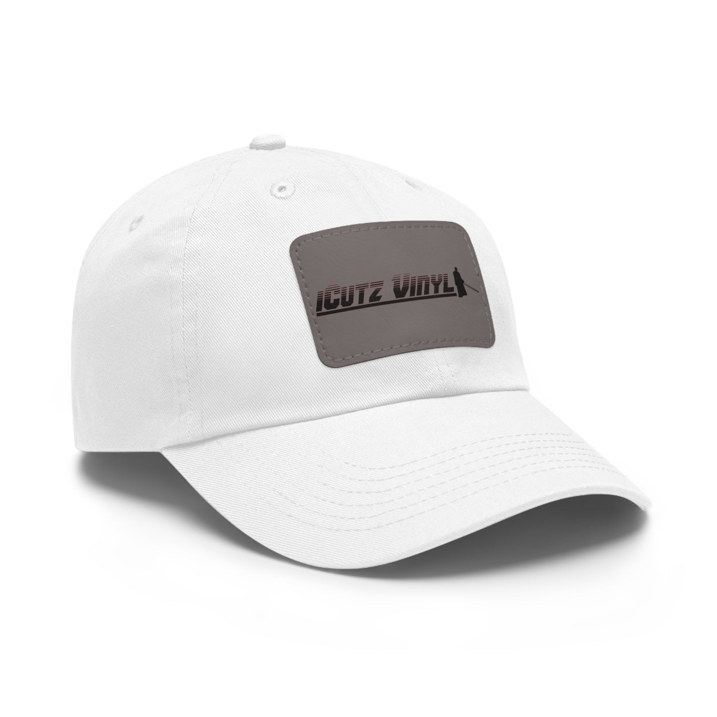 iCUTZ VINYL Dad Hat with Leather Patch (Rectangle)