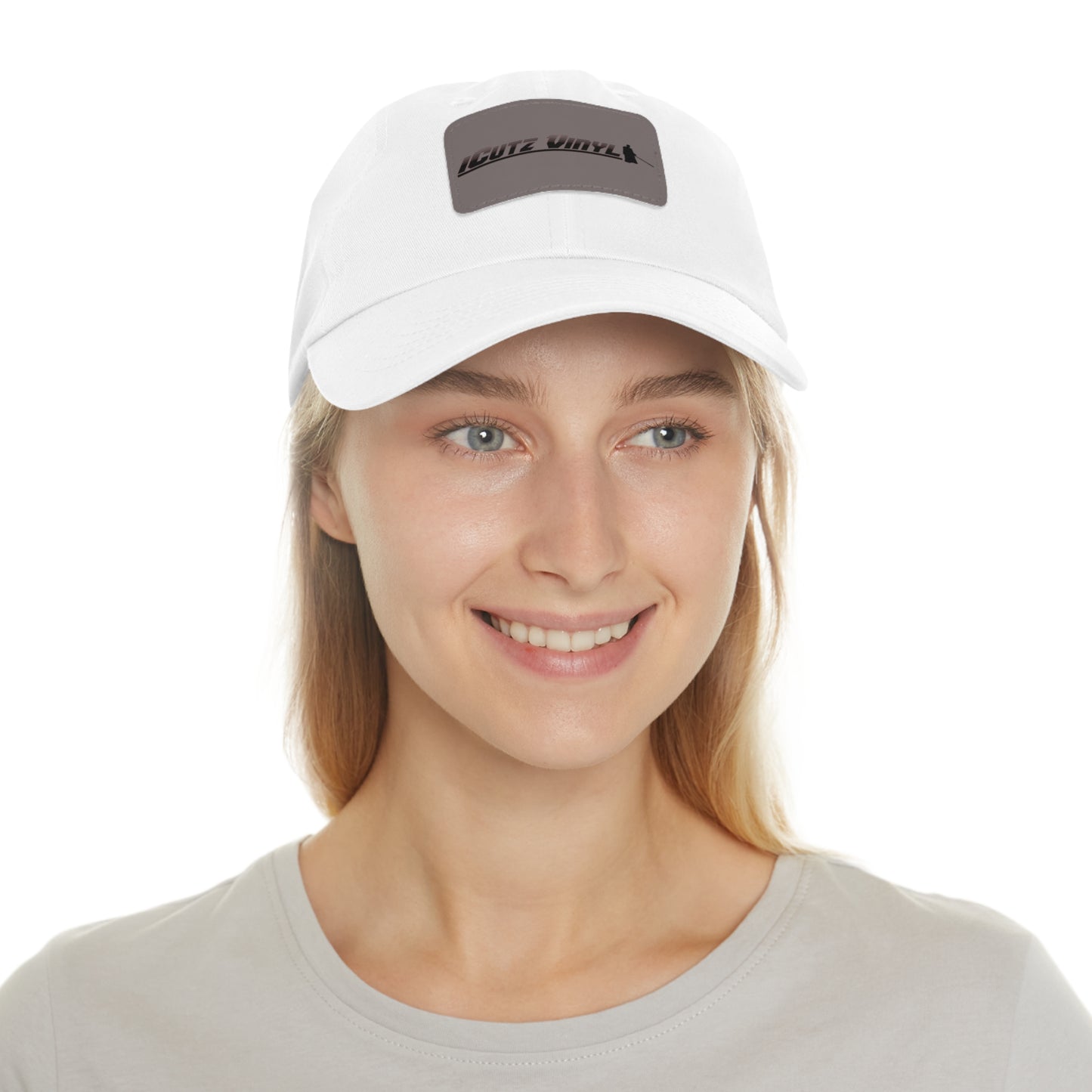 iCUTZ VINYL Dad Hat with Leather Patch (Rectangle)