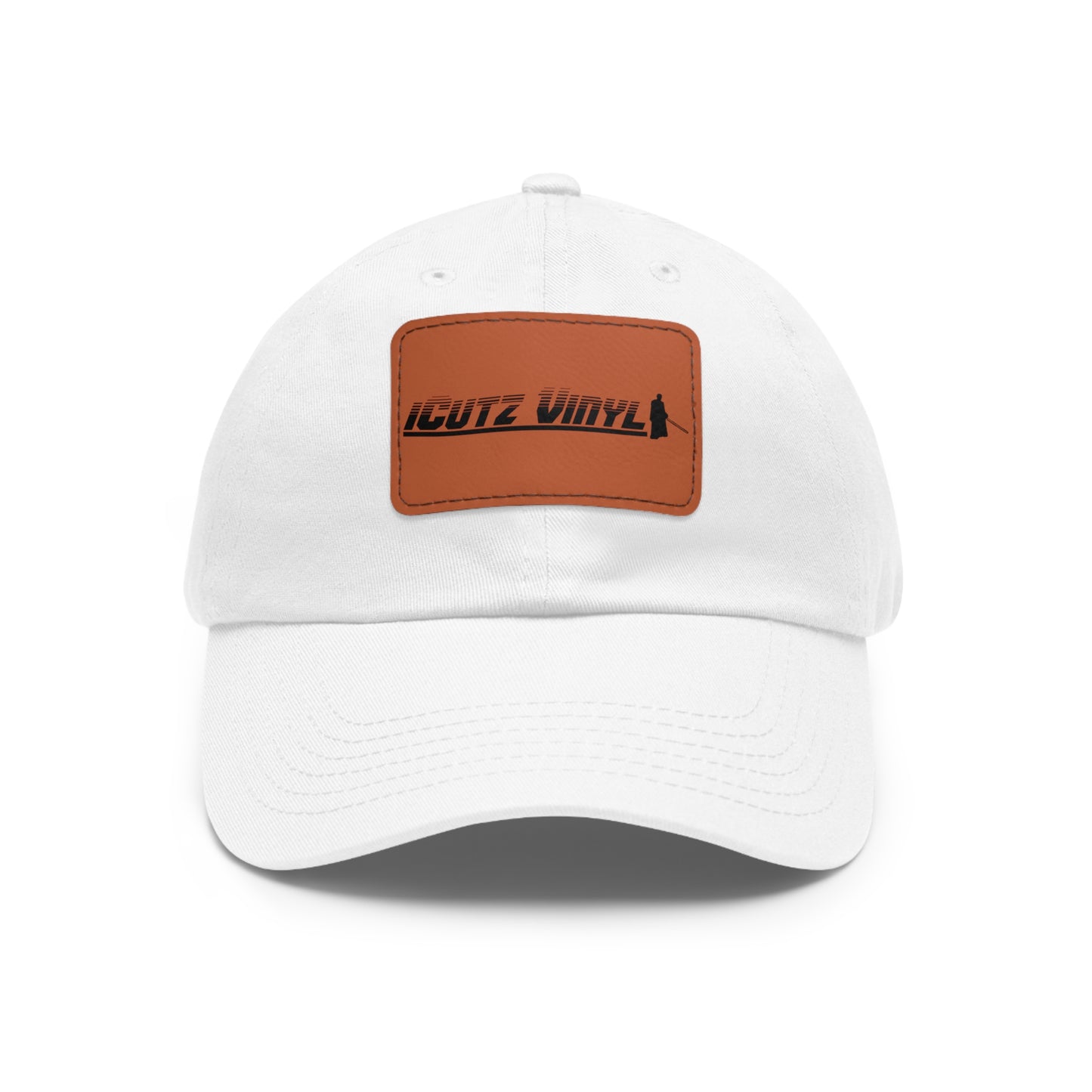 iCUTZ VINYL Dad Hat with Leather Patch (Rectangle)