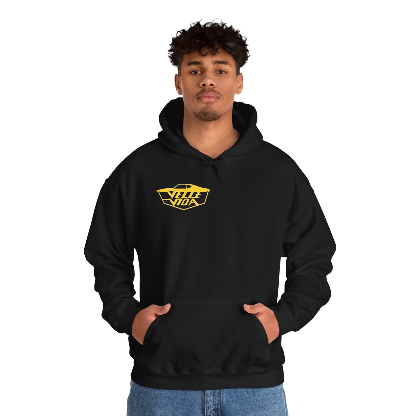 Unisex Heavy Blend™ Hooded Yellow Velle Vida Logo Sweatshirt