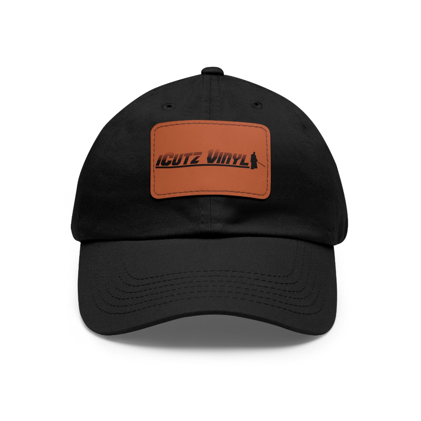 iCUTZ VINYL Dad Hat with Leather Patch (Rectangle)