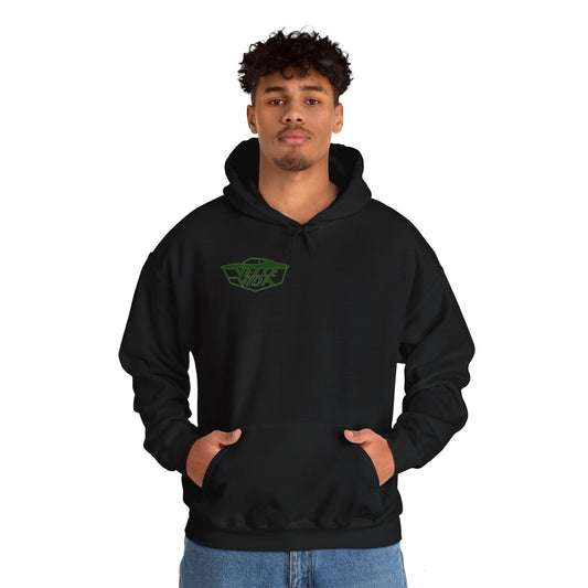 Unisex Heavy Blend™ Hooded Green Velle Vida Logo Sweatshirt