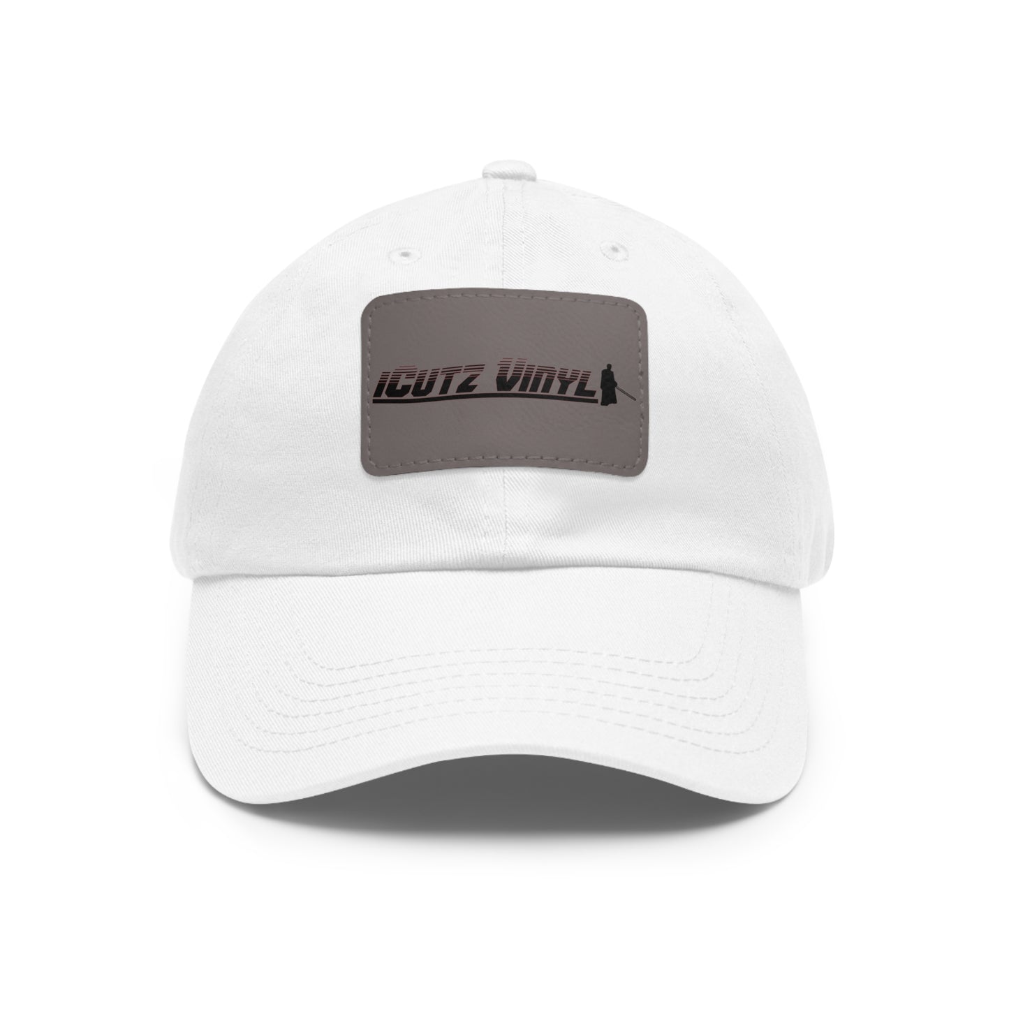 iCUTZ VINYL Dad Hat with Leather Patch (Rectangle)