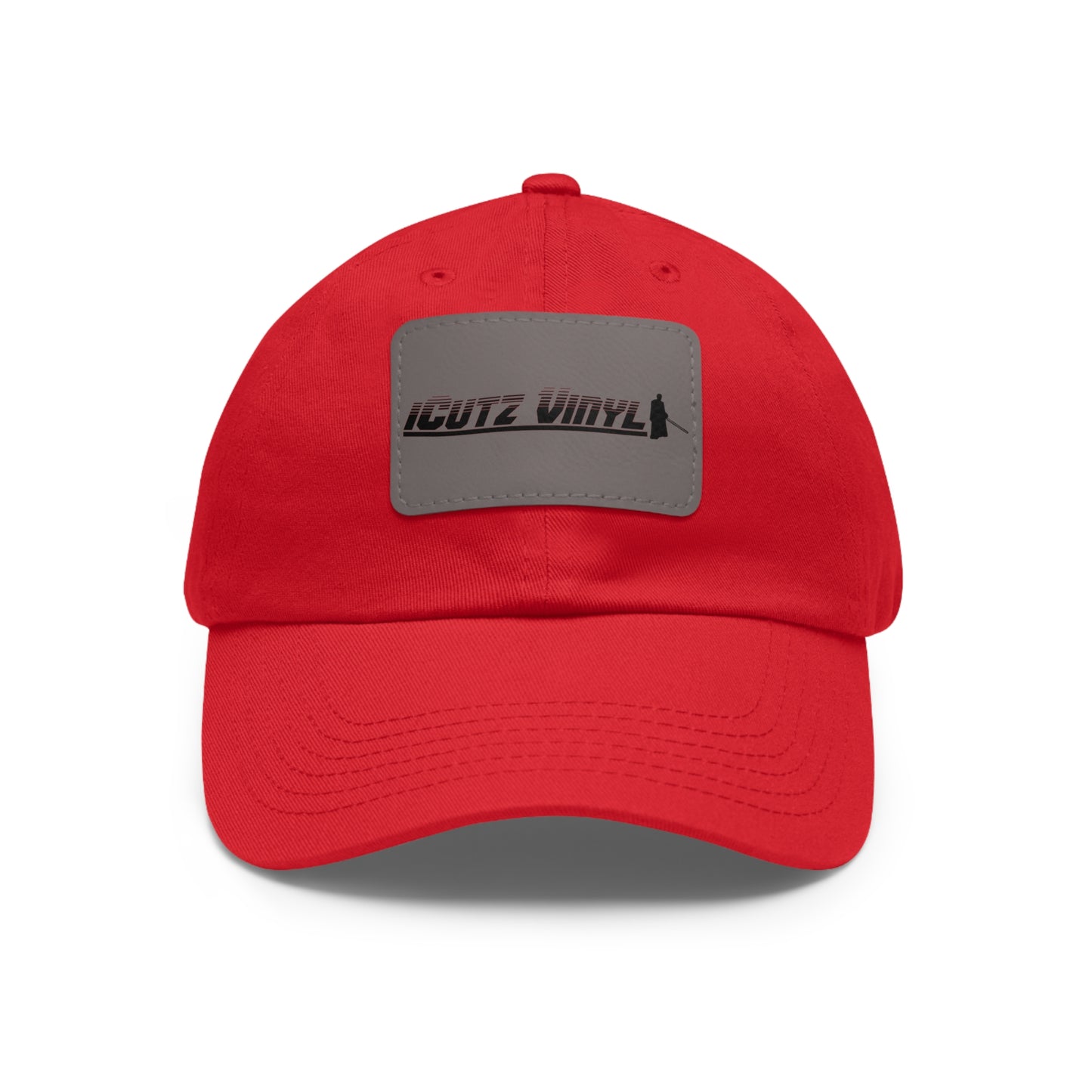 iCUTZ VINYL Dad Hat with Leather Patch (Rectangle)