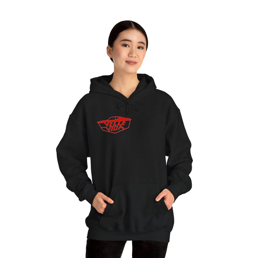 Unisex Heavy Blend™ Hooded Red Velle Vida Logo Sweatshirt